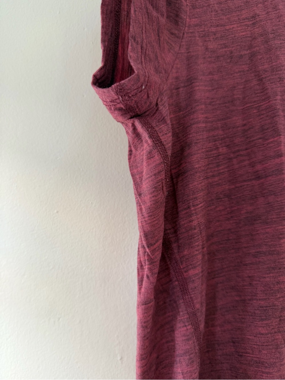 Ibex Merino Wool Burgundy Short Sleeve Scoop Neck Casual Tee Women’s Size XL - Picture 6 of 15